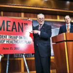 Senate Minority Leader Chuck Schumer edits a quote attributed to President Donald Trump to comment on the release of Senate RepublicansÕ health care legislation